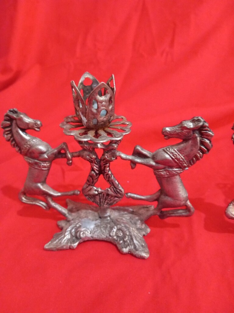 bronzlaşmış el dövme pirinç Atlar - 3
