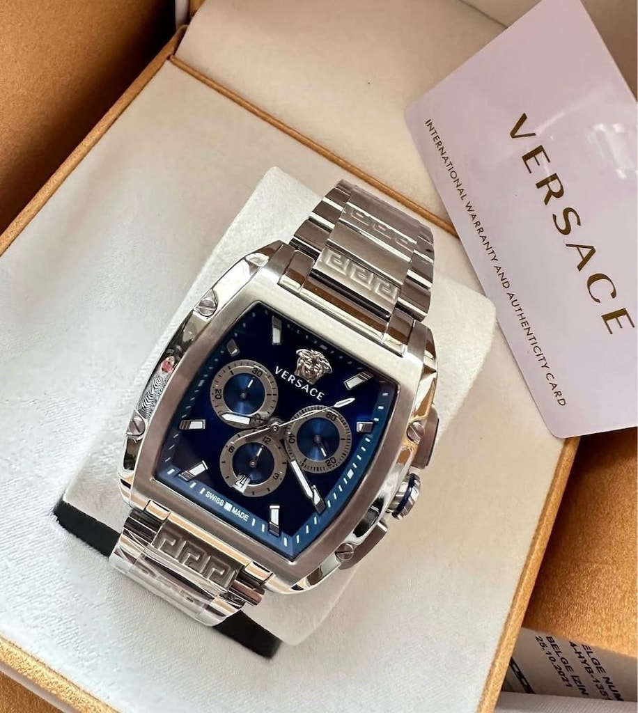 ORJİNAL VERSACE KARE SWİSS MADE ERKEK KOL SAATİ - 2