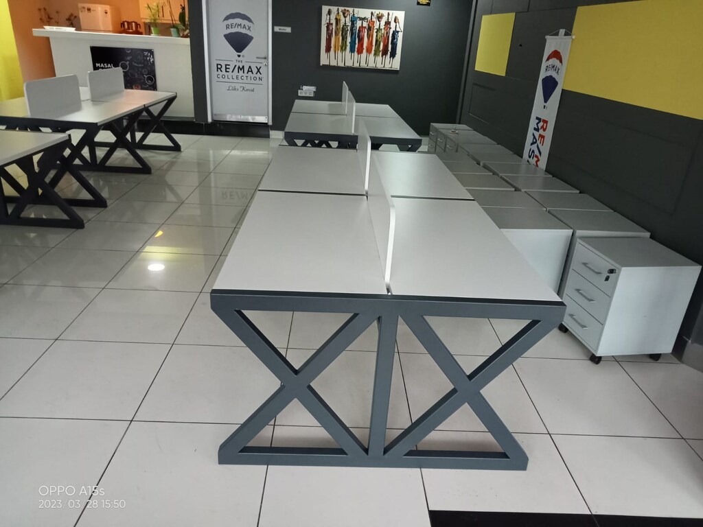 4 KİŞİLİK ÇOKLU MASA / EKİP MASASI / İSTENİLEN RENK / ARAL OFİS - 8