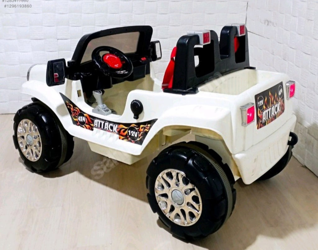 Akülü araba 12 volt gerçek 2 kişilik aküsü sıfır paketinde - 5