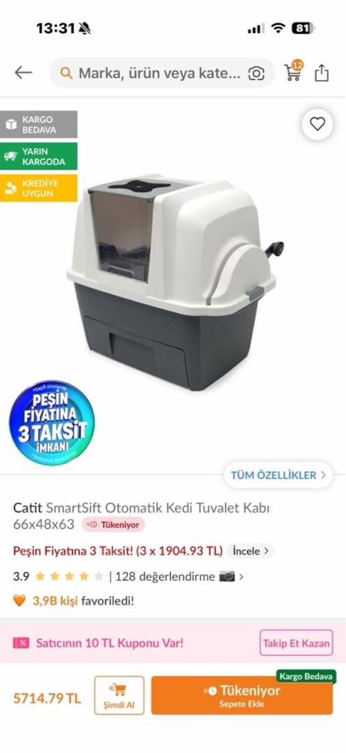 yarı otomatik kedi tuvaleti - 2