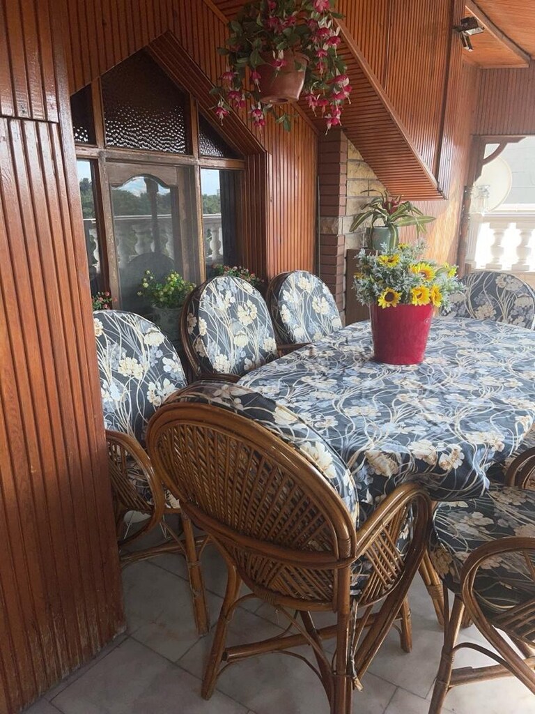 Ahşap Bambu Bahçe ve Teras Masa Sandalye Takımı Mobilyası - 4