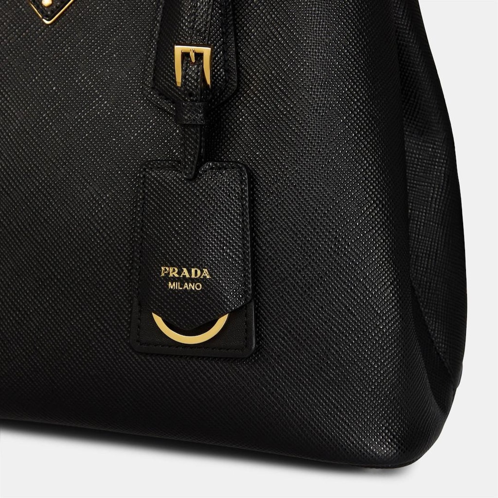 Prada Double Bag Saffiano Deri Siyah - 6