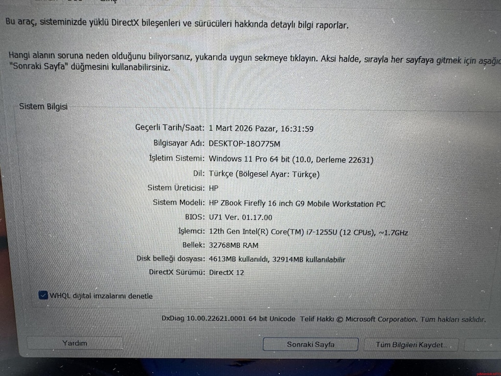 HP ZBOOK İ7 12. NESİL 32 GB RAM 512 NVME - 7