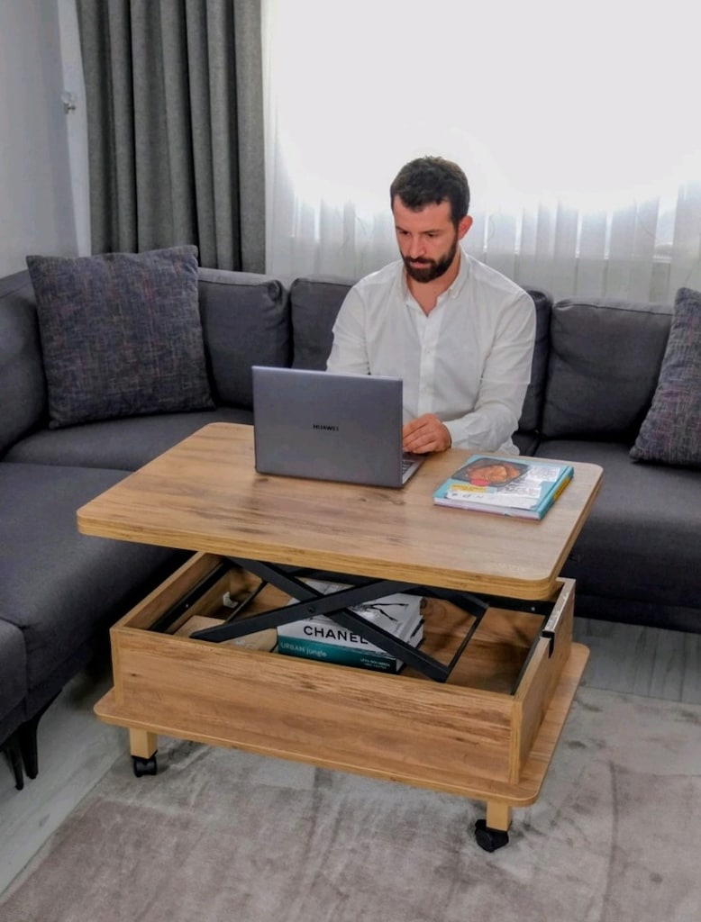akıllı sehpa yemek masasi oluyor - 2