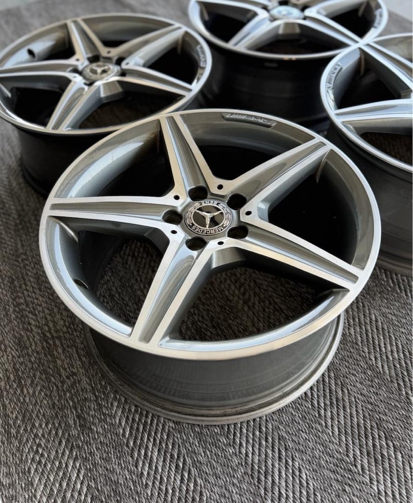 18 İNÇ ORİJİNAL MERCEDES C-CLASS AMG W205 JANT TAKIMI HATASIZ - 5