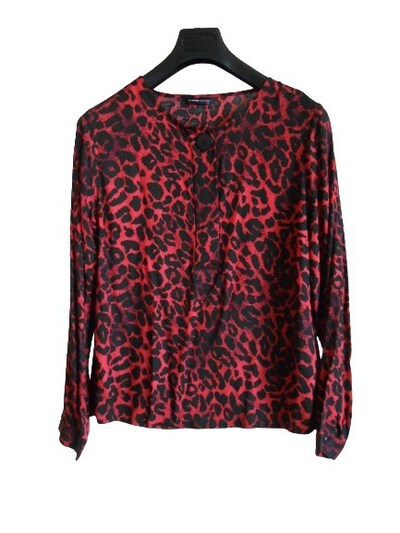 LC Waikiki Kırmızı Leopar Desenli Bluz