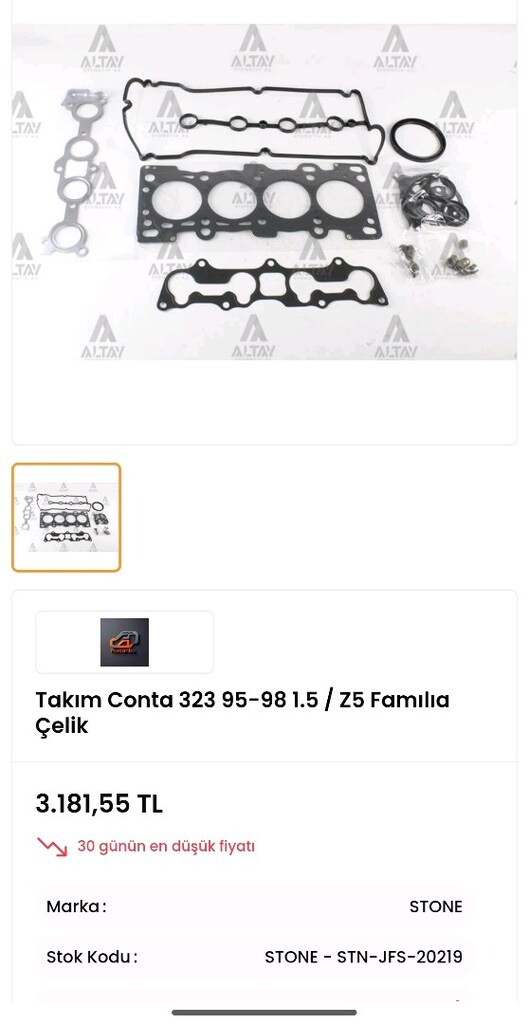 Mazda 323 Z5 motor stone marka conta takımı - 3