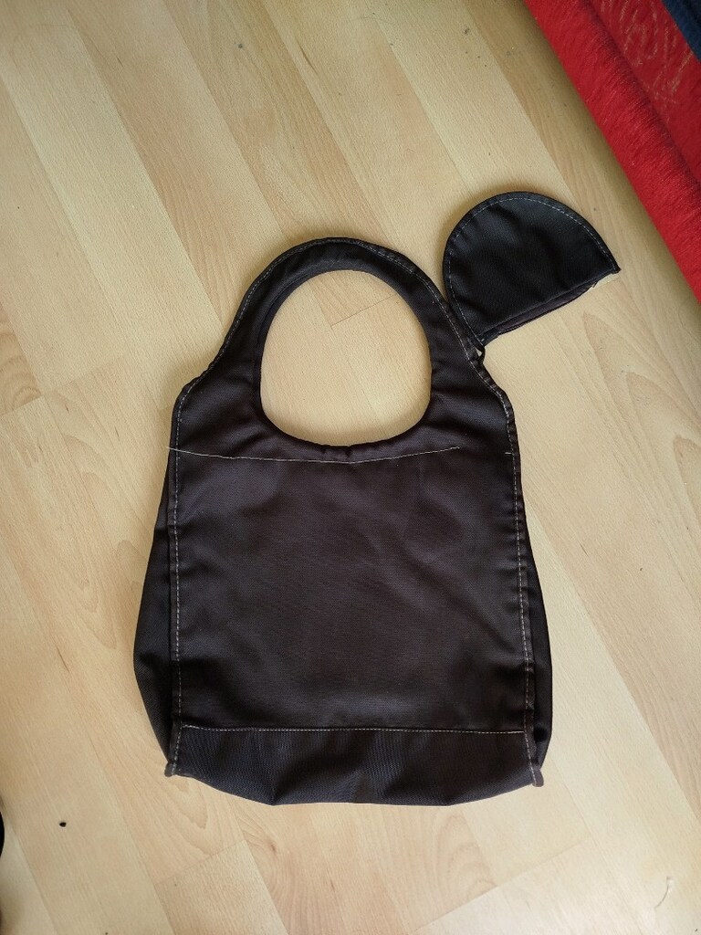Sıfır çok şık cüzdanlı fermuarlı cepli kumaş çanta boy 34 eni 38 cm - 5