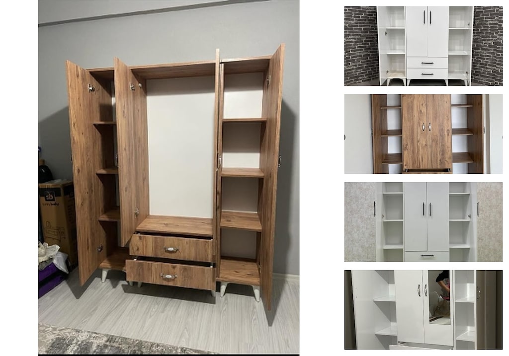 4 kapaklı elbise dolabı foclfdyxej - 3