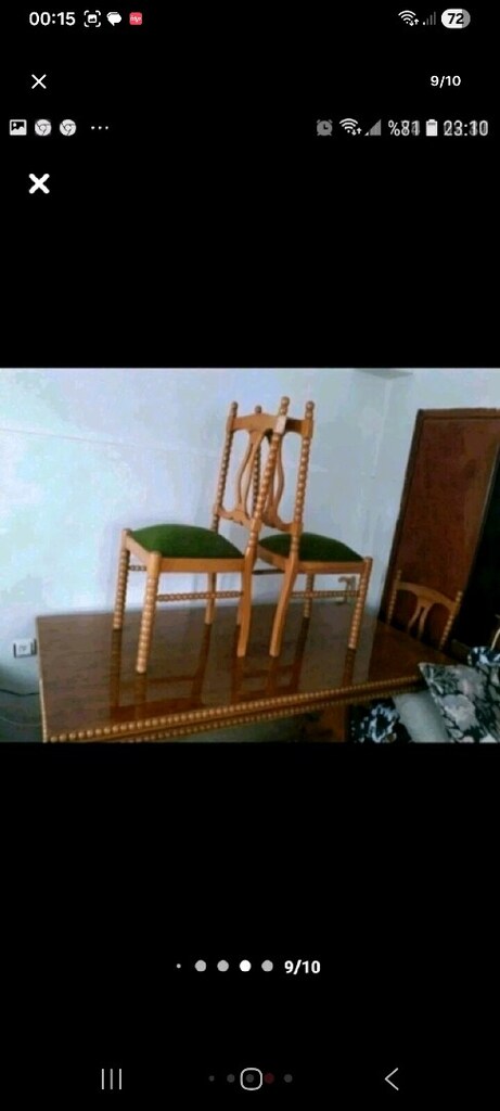 masa ceviz 6 adet sandalye ile birlikte - 5