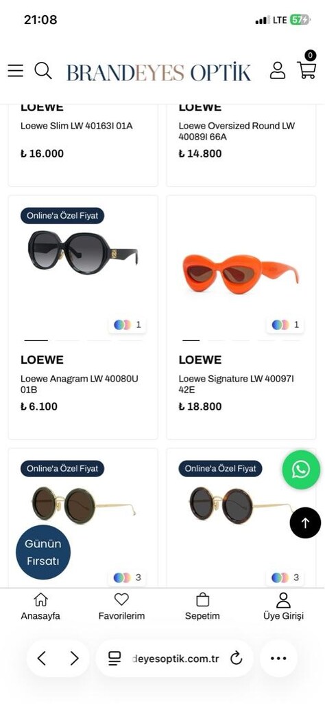 Loewe Signature Oversize Mavi Güneş Gözlüğü – Kutulu - 8