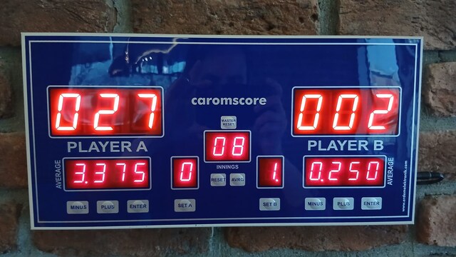 Caromscore elektronik skor tabelası (scoreboard)