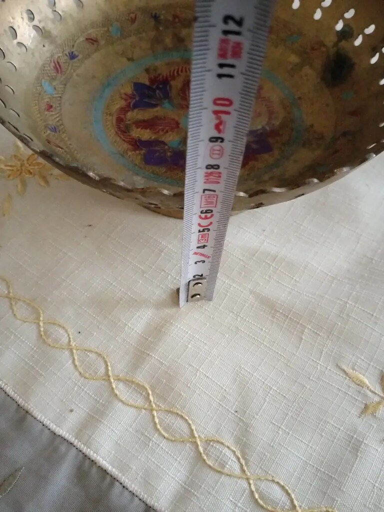 Eski, pirinç mineli tabak - 6