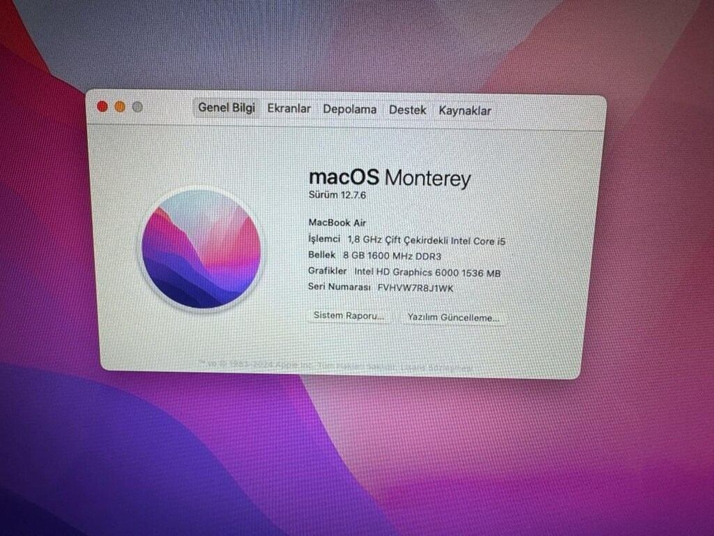 MacBook Air 2017 i5 7.Nesil 8/128 - 5