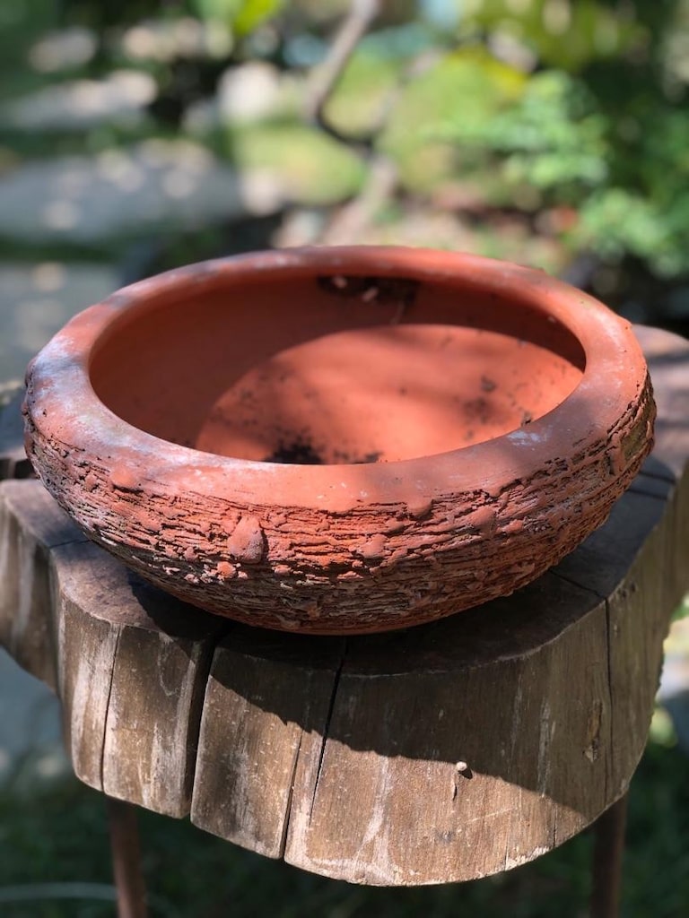 Doğal Dokulu Bonsai Saksısı-Çömlek Saksı - 7