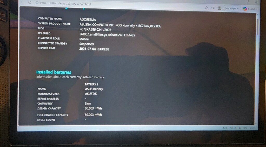 Satılık temiz kullanılmış Asus Xbox Rog Ally X - 8