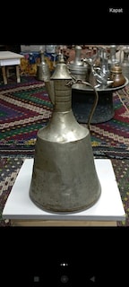 ay Yıldız işlemeli antika bakır güğüm - 3