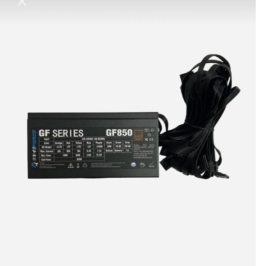 Gameforce 850W 80Plus Psu Güç Kaynağı, sıfır kapalı kutu - 2