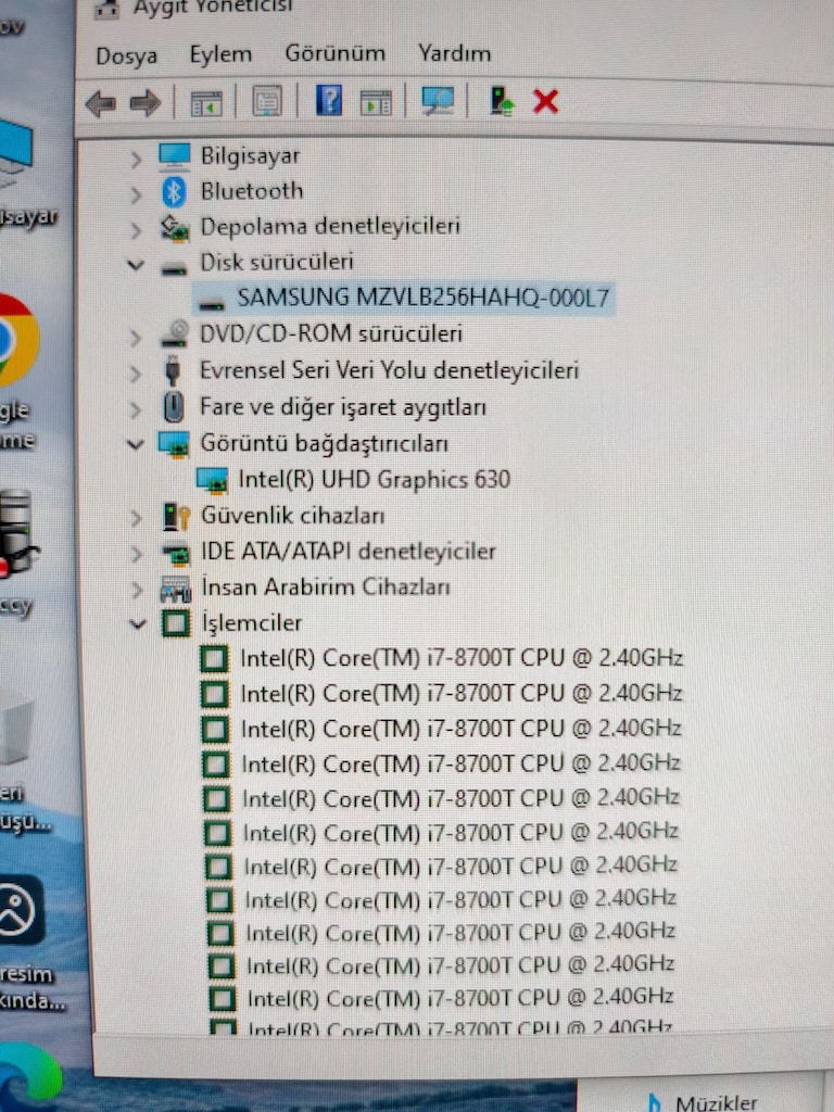 LENOVO AİO - 27 İNÇ 2K EKRAN -İ7 8700T - 8 GB DDR4 - 256 SSD - 14