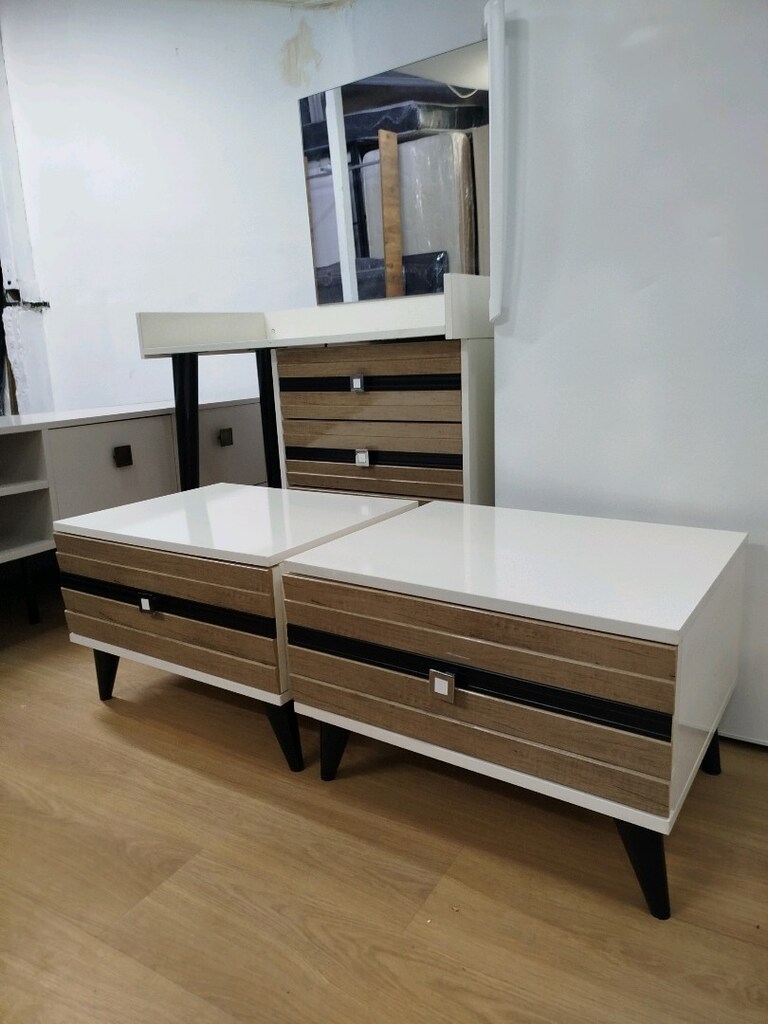 ULTRA LÜKS AYNALI ŞİFONYER VE 2.ADET KOMİDİN - 2