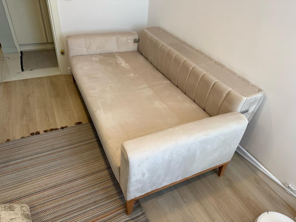 Modern Krem/Bej Yataklı Kanepe – Açılır Koltuk - 5