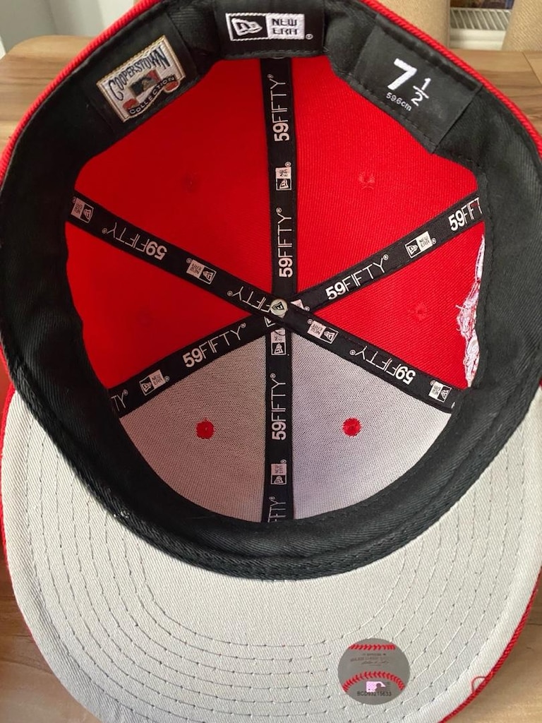 New Era NY 59FIFTY Kırmızı Şapka | 7 1/2 | 59.6 cm | Orijinal - 5
