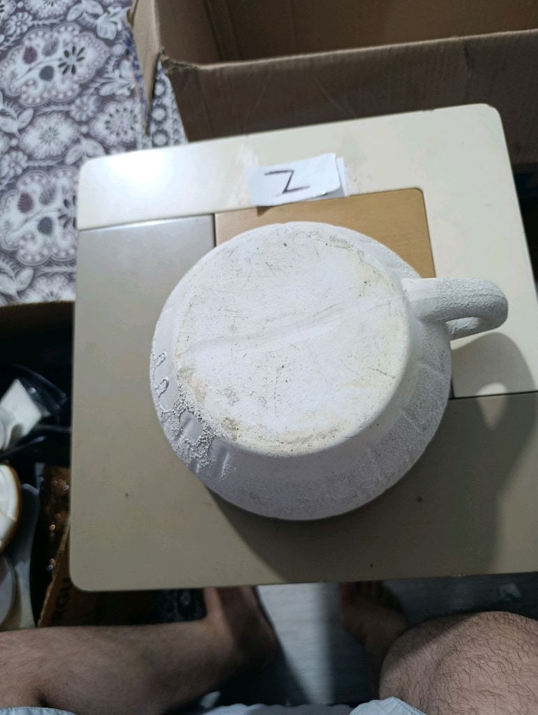 Satılık Fincan Formlu Büyük Boy Seramik Saksı 20 cm ağız çapı ve 24 cm - 4