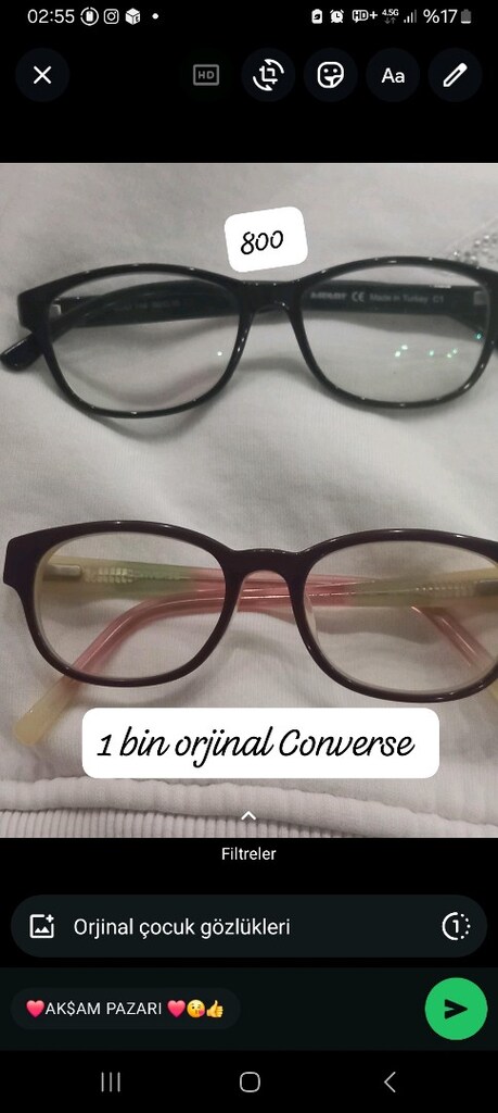 converse ve harly orjinal gözlükler