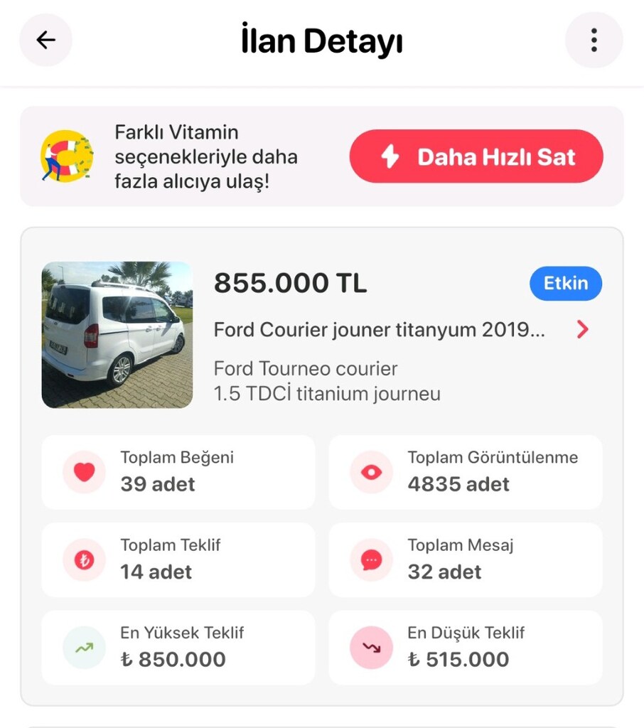 Ford Courier jouner titanyum 2019 Dizel otomobil ruhsatlı - 19