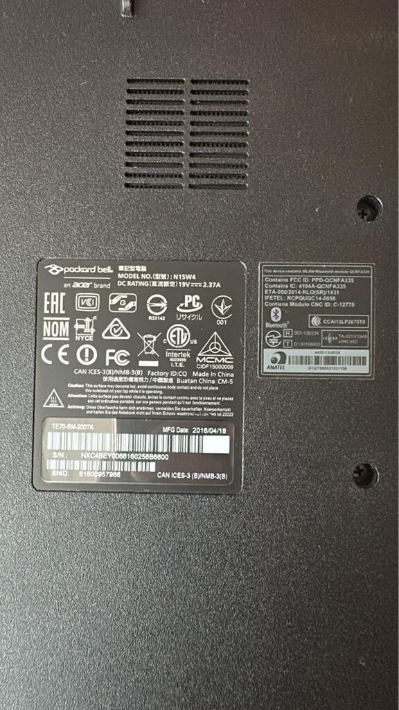 satılık packkard bell n15W4 laptop - 4