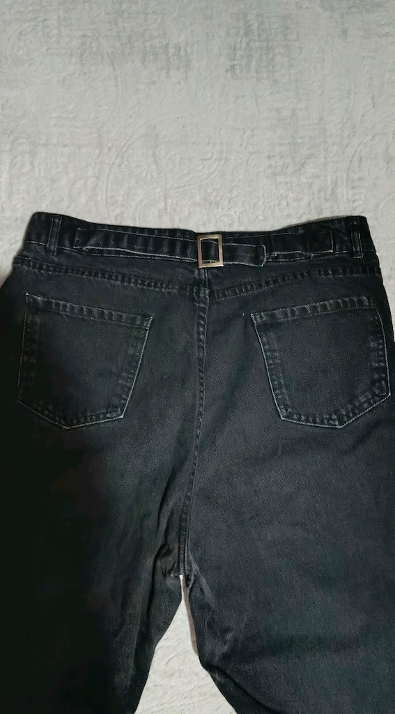 BAGGY Yüksek Bel Siyah Toka detaylı kot - jeans — görsel 6/7