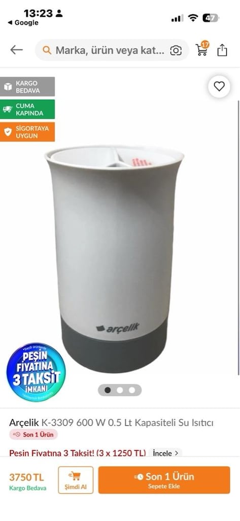 Arçelik seyahat tipi kettle - 2