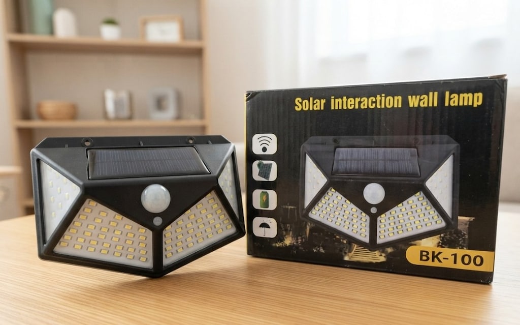 Solar Bahçe Lambası 100 Led Hareket Sensörlü Duvar Apliği - 2