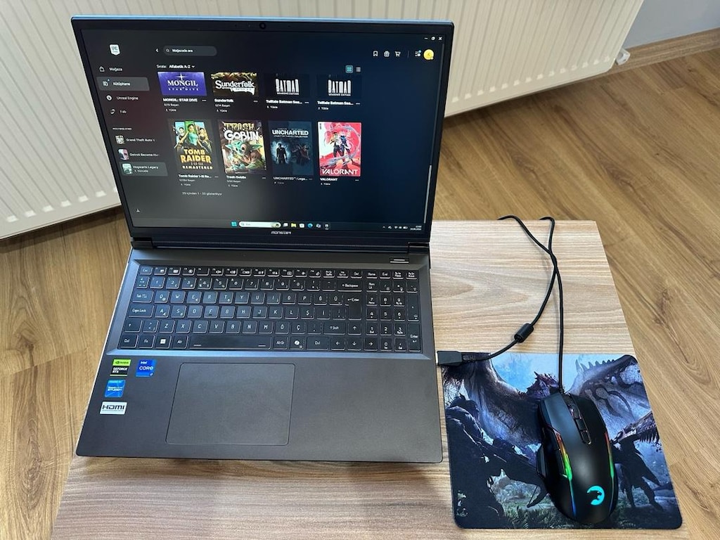 Sıfır Gibi Monster Tulpar T6 (RTX 5060) + PS5 Kolu + Çanta & Oyunlu Se - 3