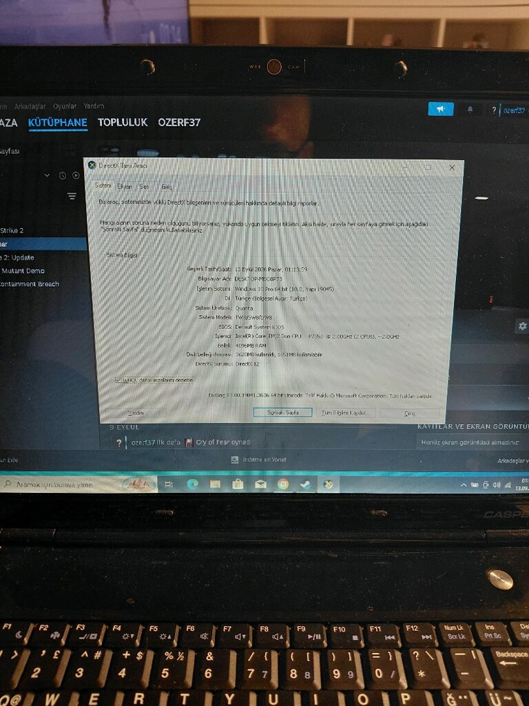 CASPER NIRVANA – 4 GB RAM – 120 GB SSD – NVIDIA GT 130 M - 4