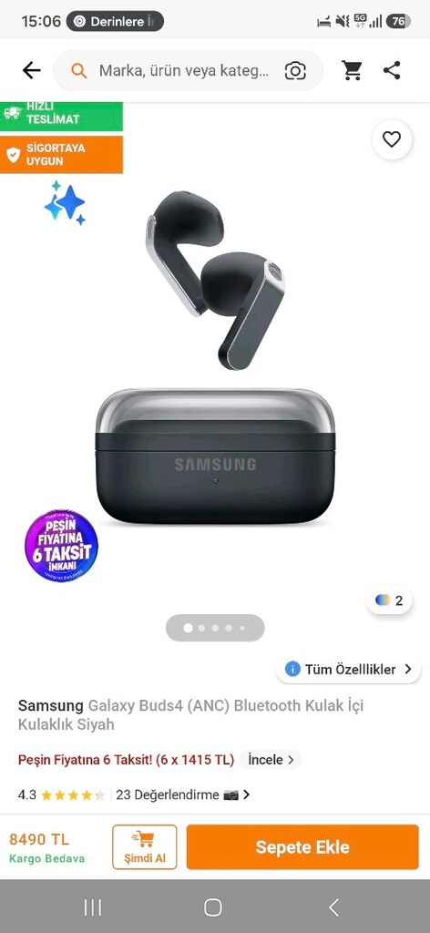 Samsung Galaxy Buds 4 (ANC) Bluetooth kulak içi kulaklık - 3