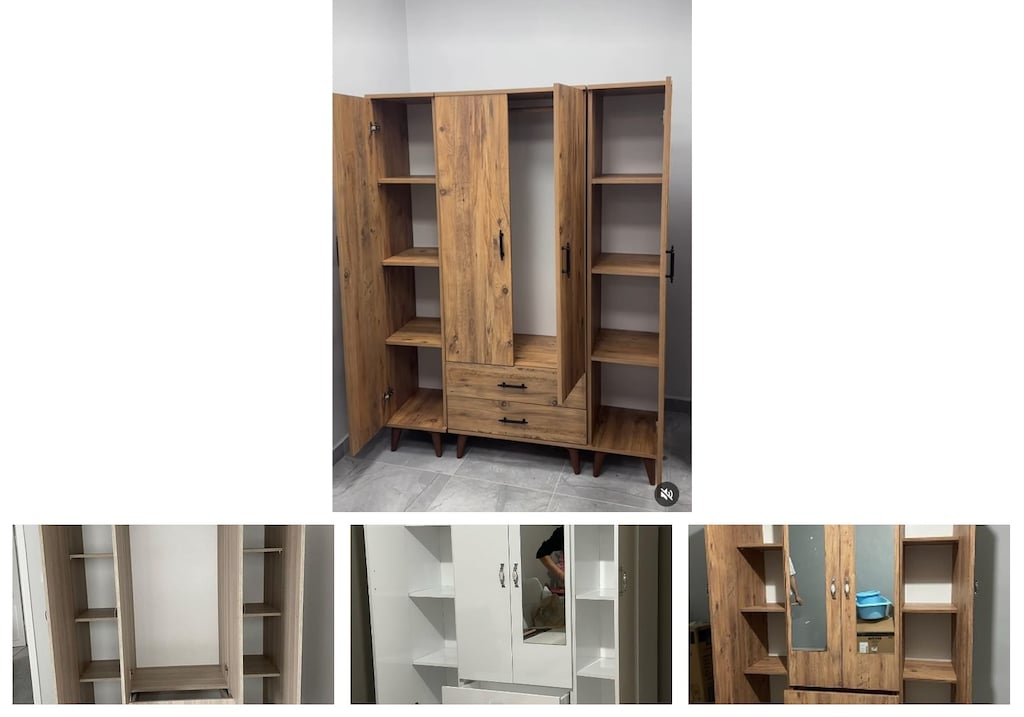 4 kapaklı elbise dolabı joaujmbwig - 4