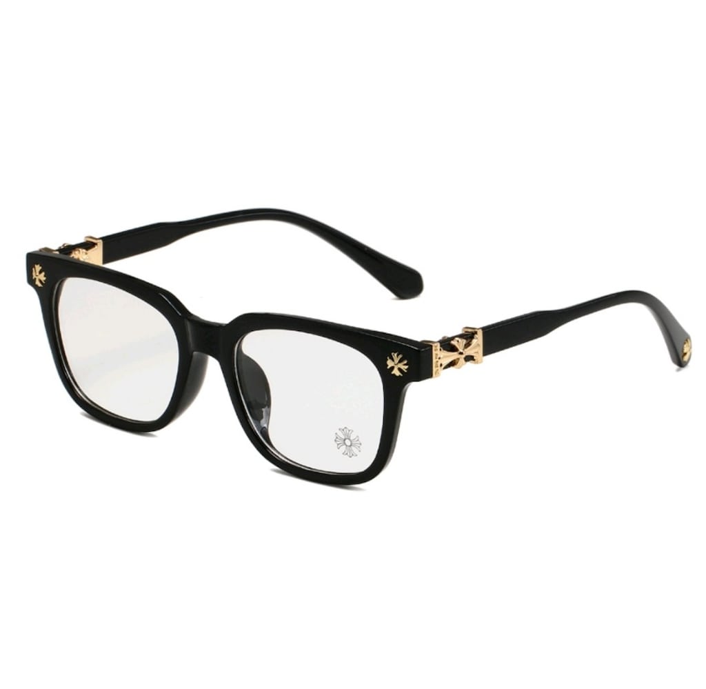 Chrome Hearts Siyah Çerçeve Gold Logo - 2