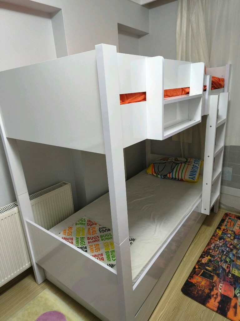 VİVENSE ASYA AYRILABİLİR YAVRULU RANZA, BEYAZ, 90X190 - 4