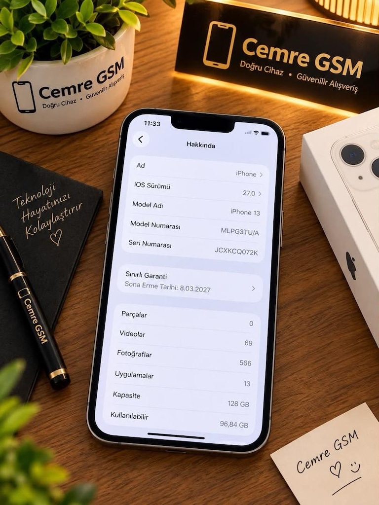 İPHONE 13 128 GB PİL 86 ORJİNAL TR CİHAZI 5 ay GARANTİLİ HATASIZ - 3