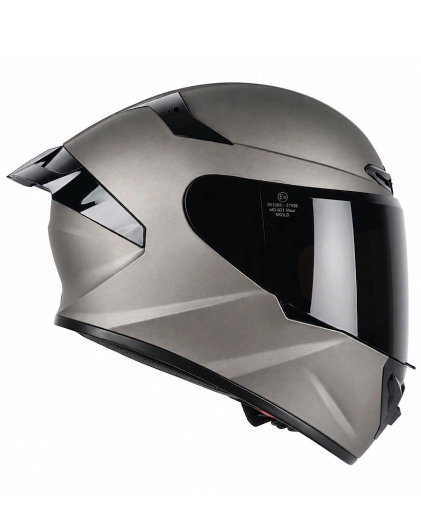 SKOLD MD-821 KAPALI KASK - Mat Titanium + SİYAH VİZÖR HEDİYE - 3