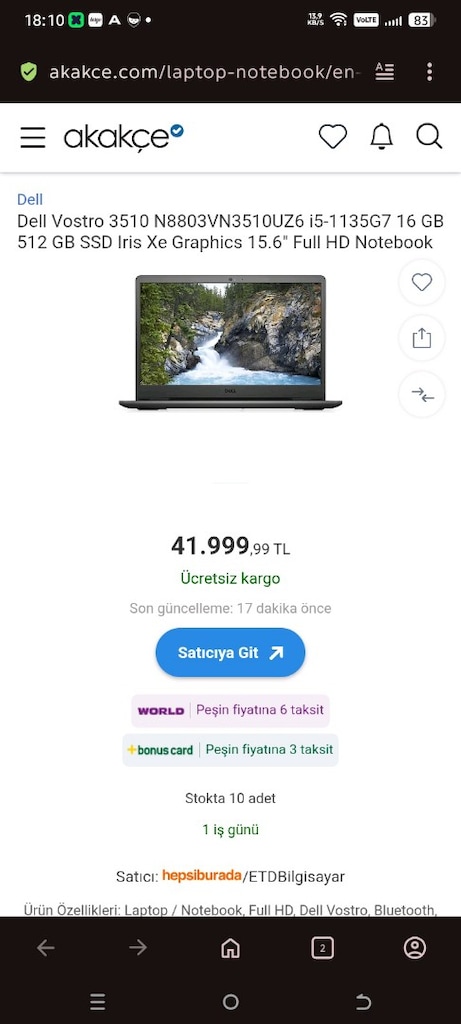 İ5 11. Nesil Dell Vostro 15 3510 laptop - 5