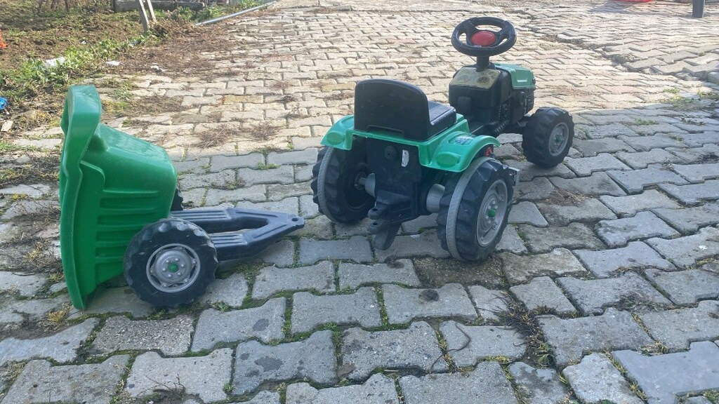 çocuk romörk pedallı traktör - 5