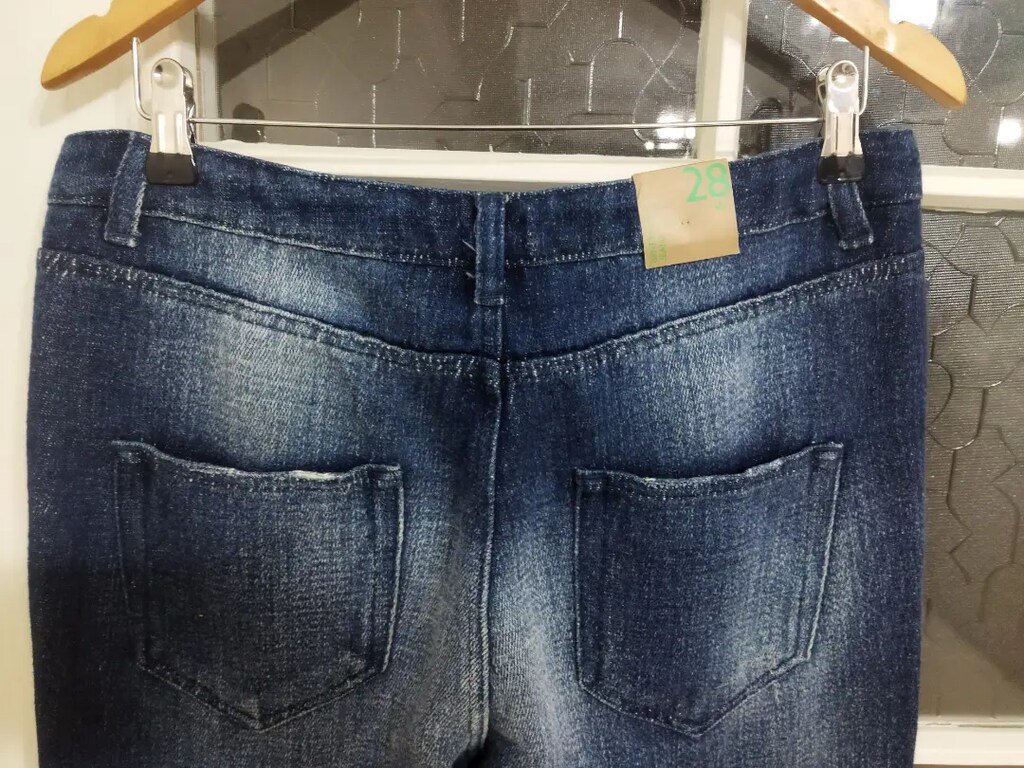 Bayan yırtık kot pantolon sıfır kullanılmamış - 8