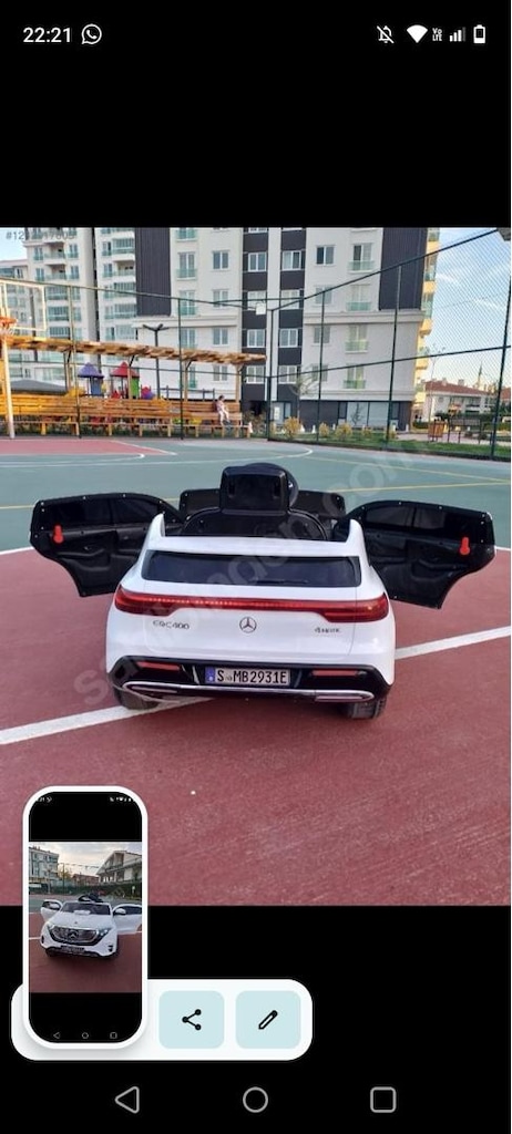 Mercedes Benz EQC 400 12V Akülü Araba | Lisanslı | Yeni Pilsan Akü |