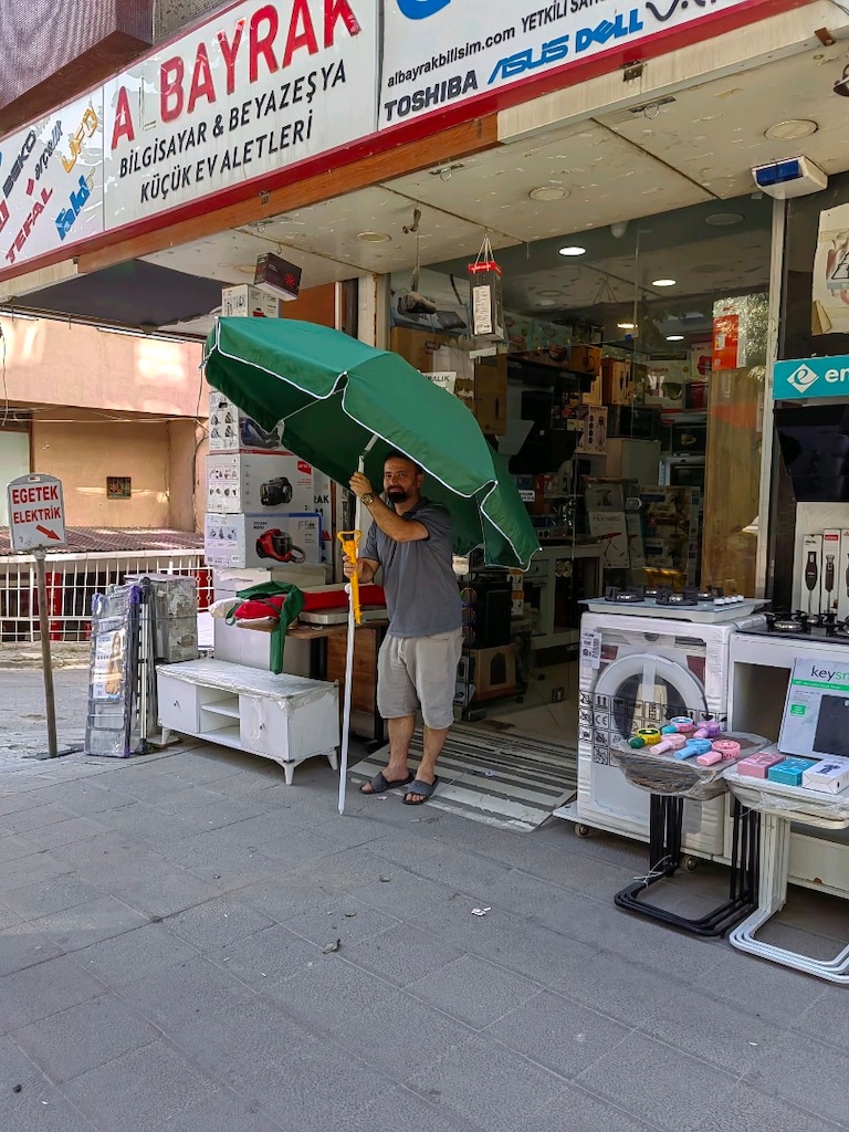 200CM PLAJ ŞEMSİYESİ GÖLGELİK TENTE KAMP KARAVAN PİKNİK MAGAZADAN SİFİ - 5
