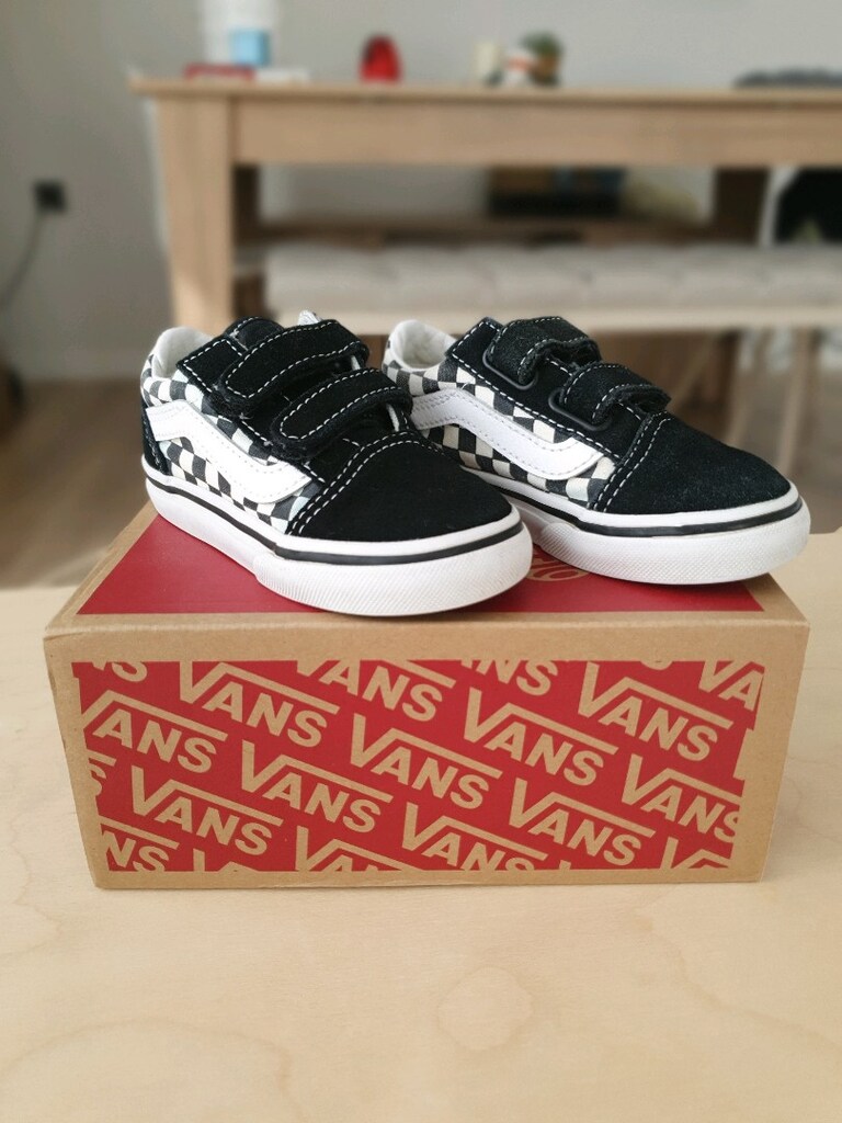 Siyah Vans Erkek Bebek Çocuk Cırtlı Spor Ayakkabı Süet - 2