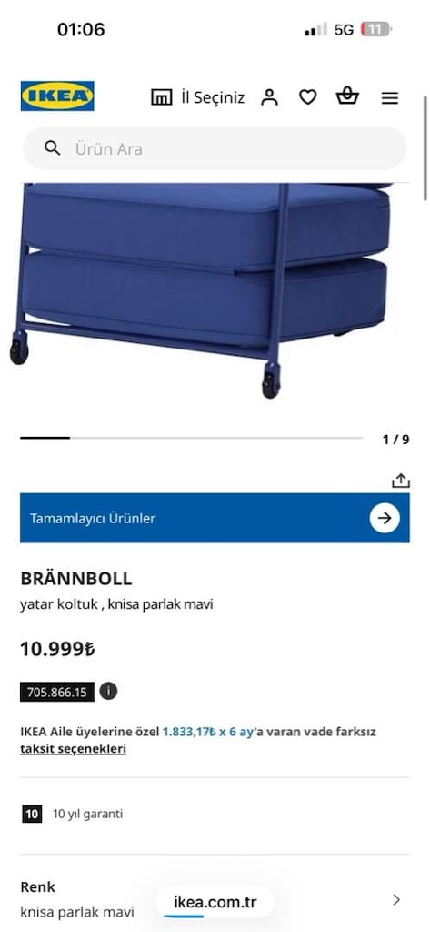 OYUNCU KOLTUĞU (BRANBOLL YATAR KOLTUK İKEA - 2
