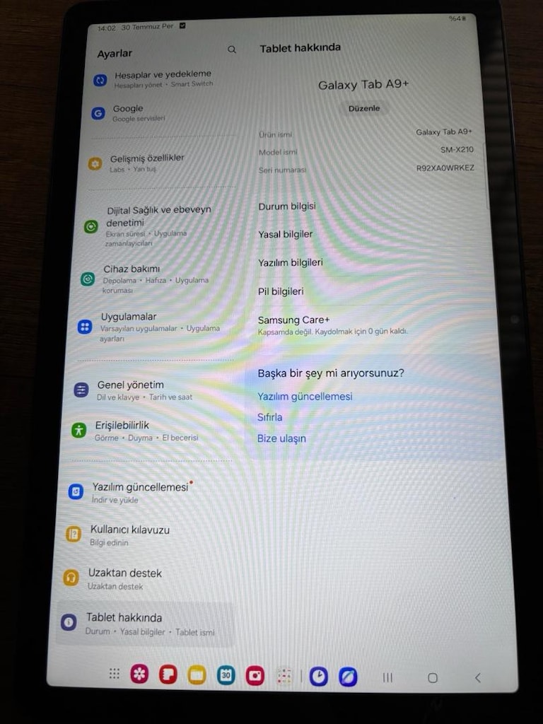 SAMSUNG GALAXY TAB A9+ TABLET GARANTİLİ - 7